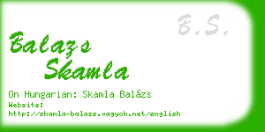 balazs skamla business card
