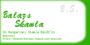 balazs skamla business card
